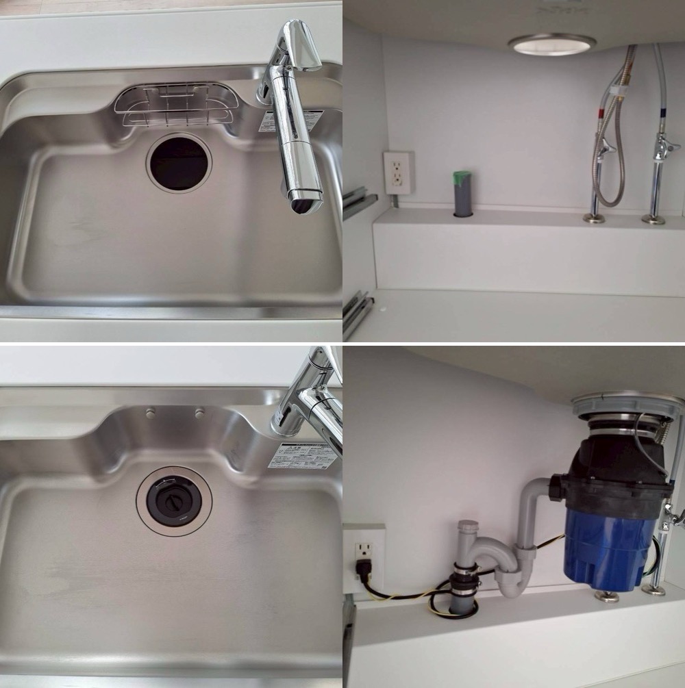 Panasonicキッチンにフロム工業製ディスポーザーYS8100設置 神奈川県横浜市 Panasonicキッチンにフロム工業製ディスポーザーYS8100設置