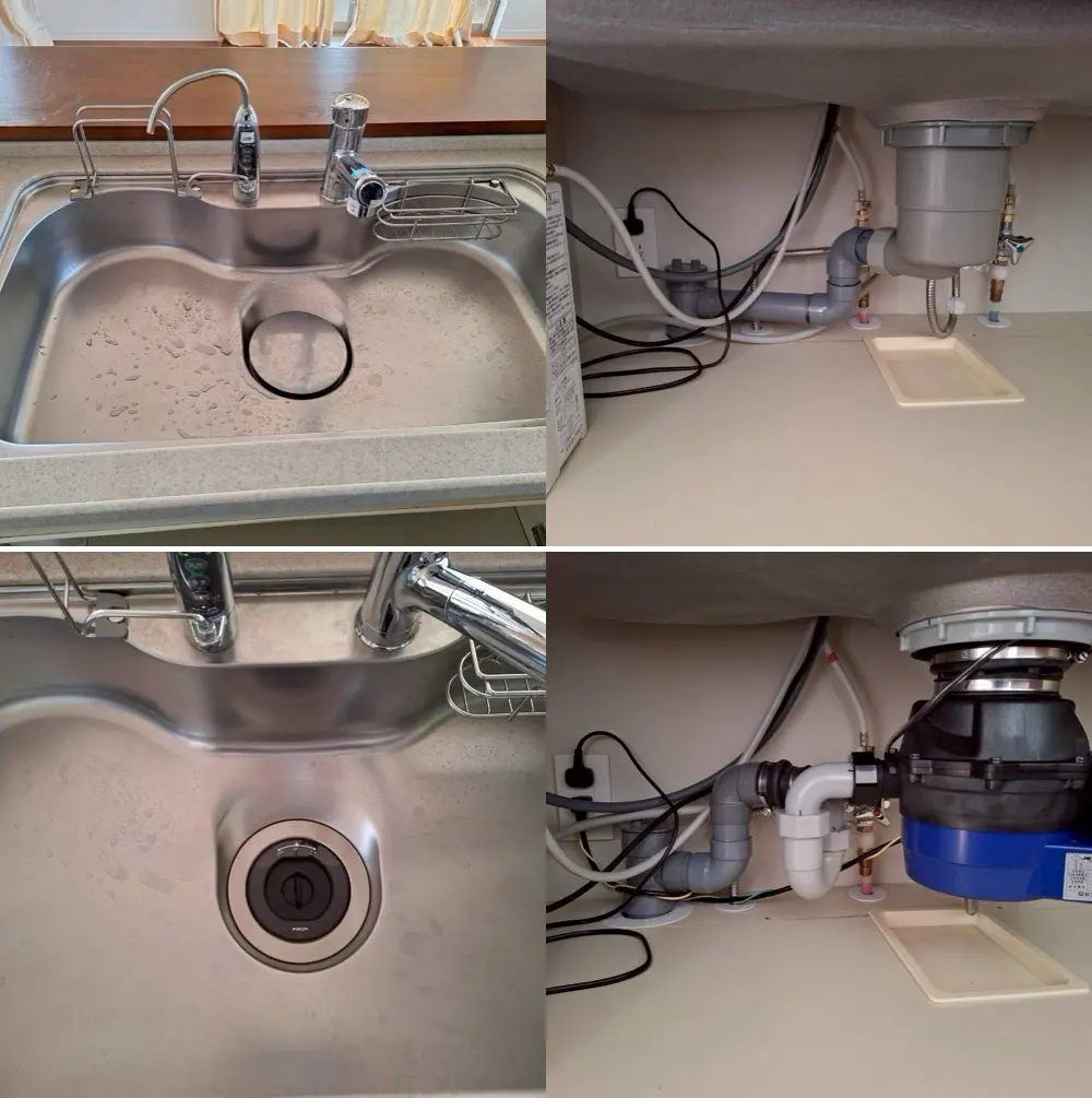 Panasonic製手動ディスポーザーKD133からフロム工業製YS-8100に交換