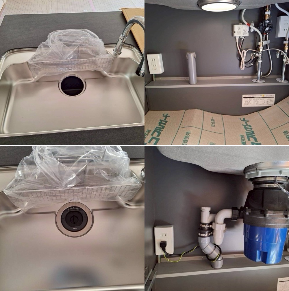 LIXILスキットシンクにフロム工業製ディスポーザーYS8100設置 東京都江東区 LIXILスキットシンクにフロム工業製ディスポーザーYS8100設置