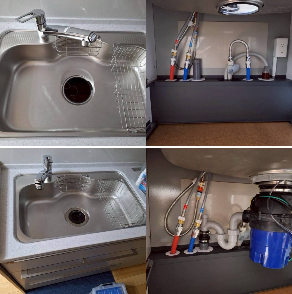 タカラスタンダードZシンクにフロム工業製ディスポーザーYS8100設置 東京都新宿区 タカラスタンダードZシンクにフロム工業製YS8100設置