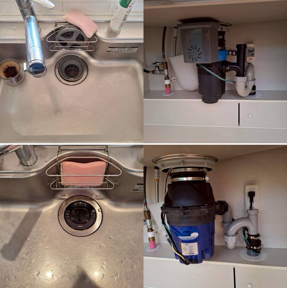 INAX製ディスポーザー快速君からフロム工業製YS-8100に交換