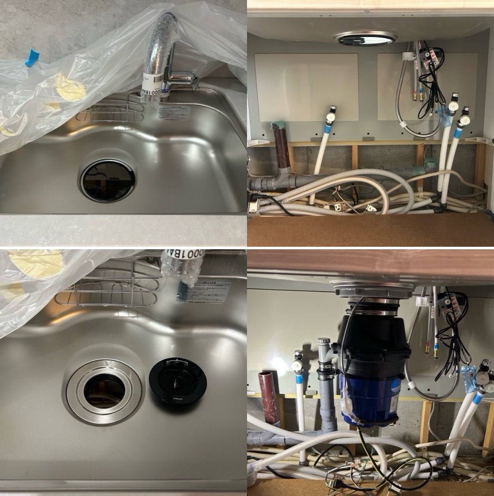 タカラスタンダードZシンクにフロム工業製ディスポーザーYS8100設置 大阪府茨木市 タカラスタンダードZシンクにフロム工業製YS8100設置