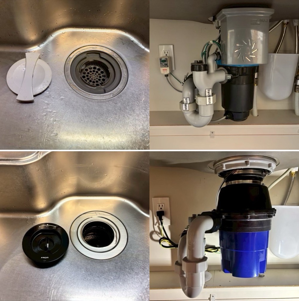 INAX製ディスポーザー快速君からフロム工業製YS-8100に交換