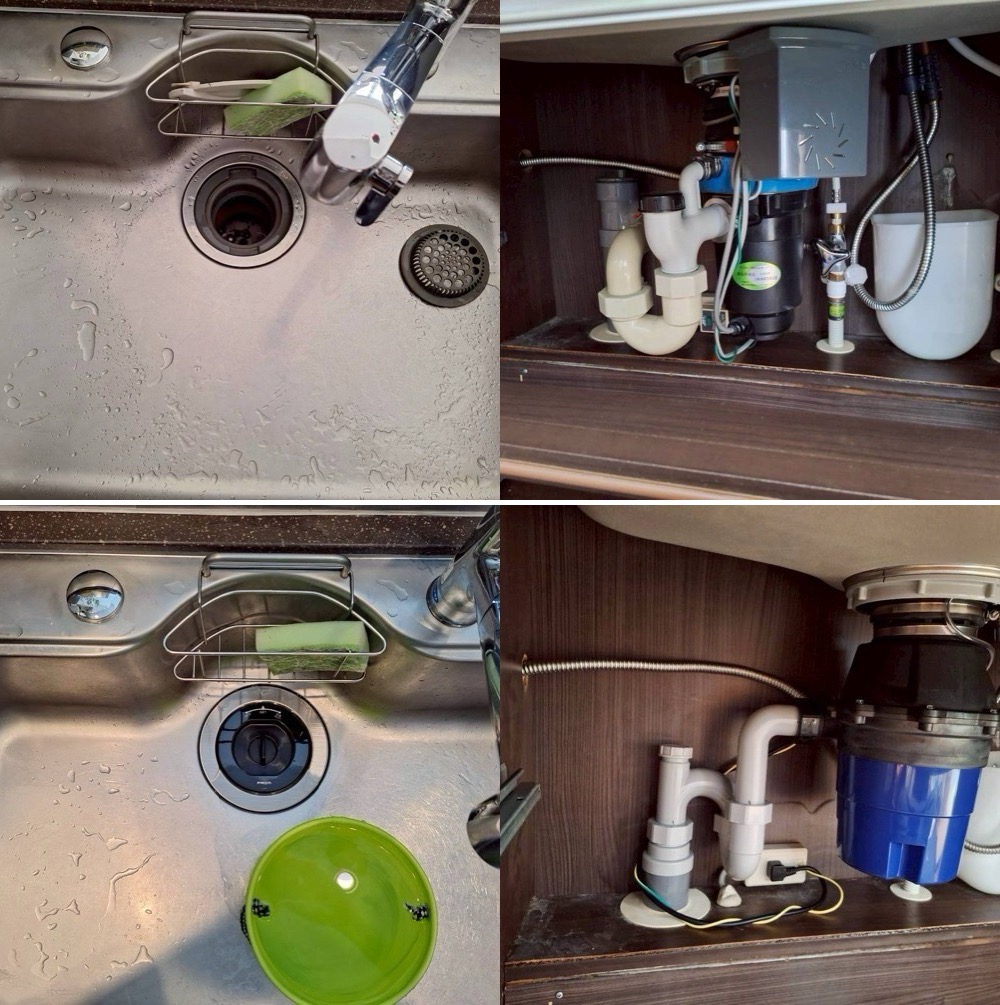 INAX製ディスポーザー快速君からフロム工業製YS8100に交換 東京都板橋区 INAX製ディスポーザー快速君からフロム工業製YS-8100に交換