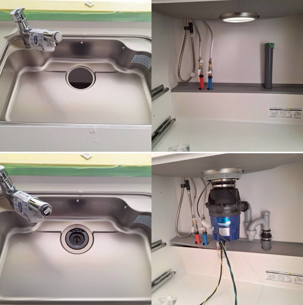 LIXILキッチンにフロム工業製ディスポーザーYS8100設置 東京都中央区 LIXILキッチンにフロム工業製ディスポーザーYS8100設置