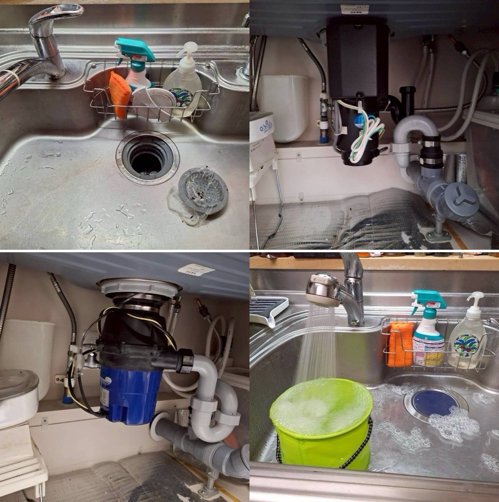 INAX製ディスポーザーランドミルDPRからフロム工業製YS8100に交換