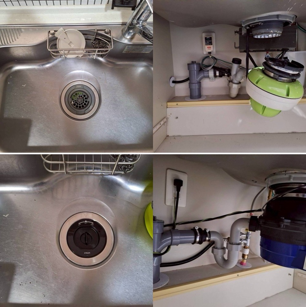 LIXIL製DPGディスポーザーminipoからフロム工業製YS7000Lに交換