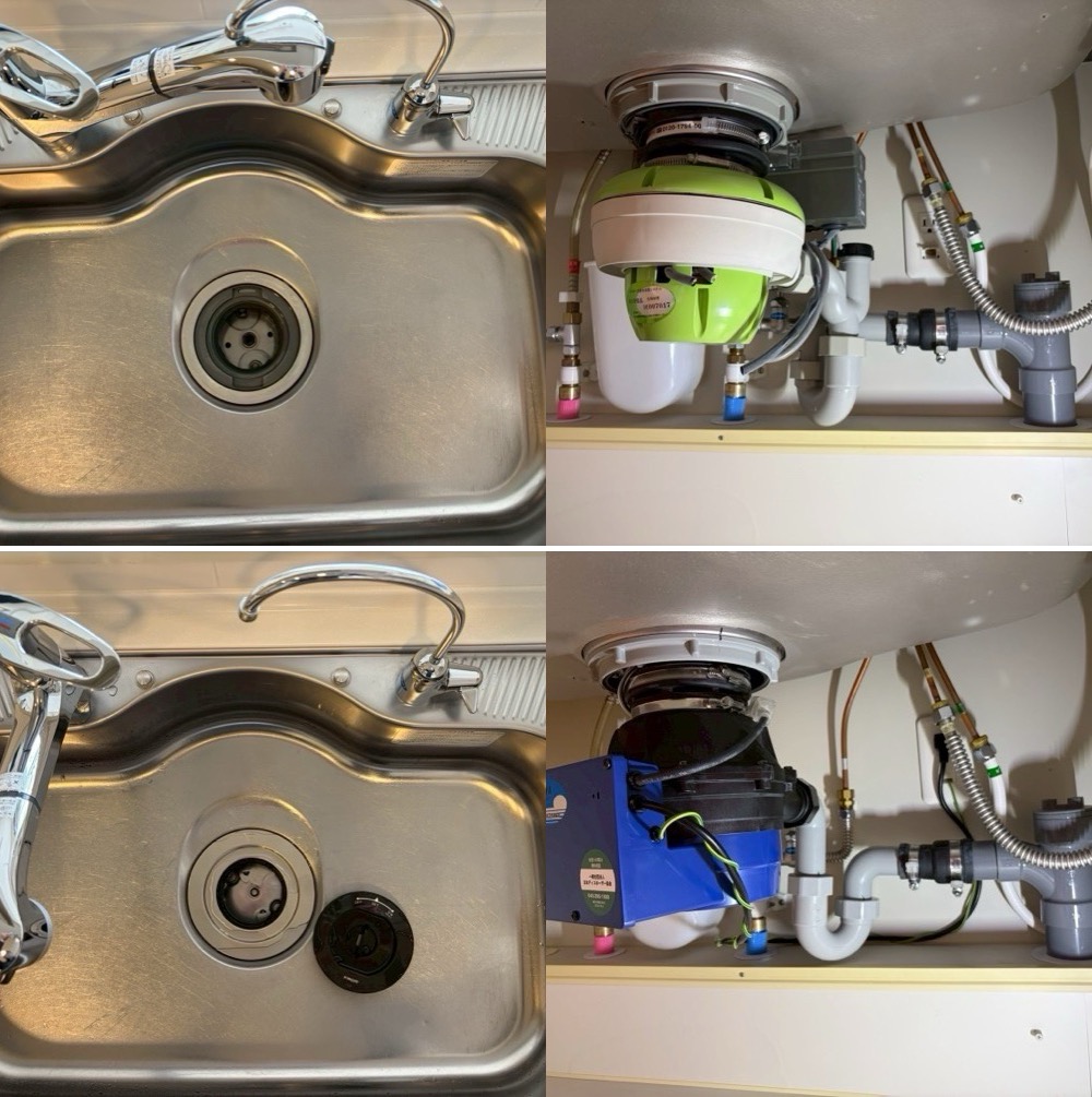 LIXIL製DPGディスポーザーminipoからフロム工業製YS7000Lに交換