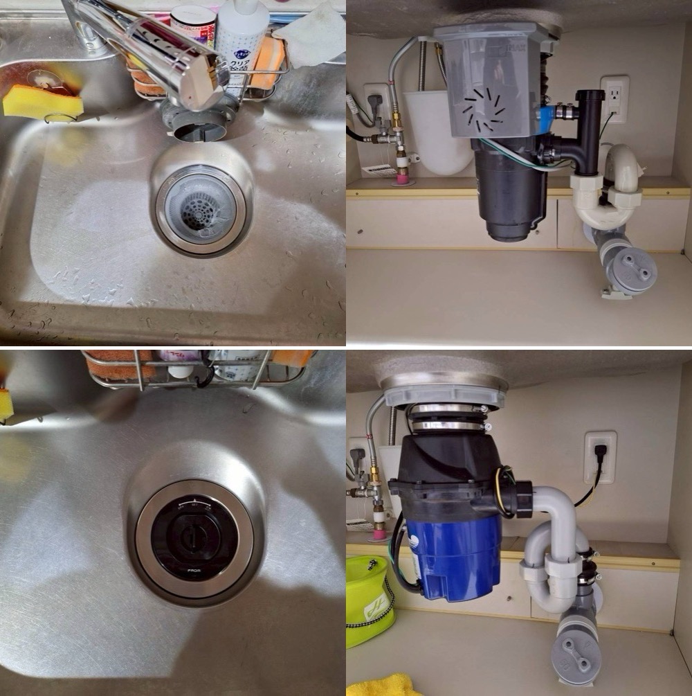 INAX製ディスポーザー快速君からフロム工業製YS-8100に交換